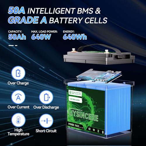 12V 100Ah LiFePO4 Lithium Battery, Mini Deep Cycle Rechargeable LiFePO4 Battery, Max.15000 Cycles Built in 100A BMS for RV, Trolling Motor, Camping