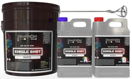 BP Resins: Single Shot |100% Solids Epoxy Resin Kit (3 Gallon) Solvent-Less, Two Component Gloss Coat Finish- Low VOC! Industrial Use, Garages