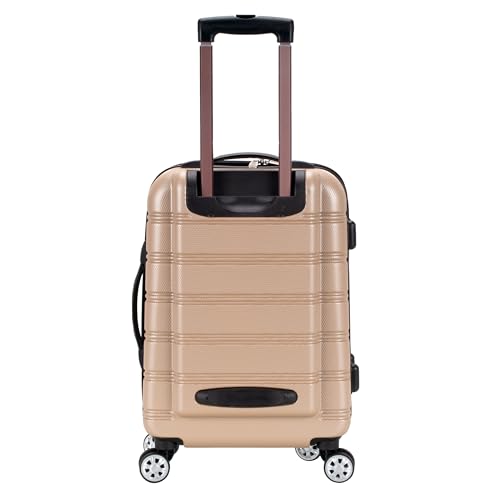 Rockland Melbourne Hardside Expandable Luggage with Spinner Wheels, 2TONENAVY, 2 Piece (20/28)