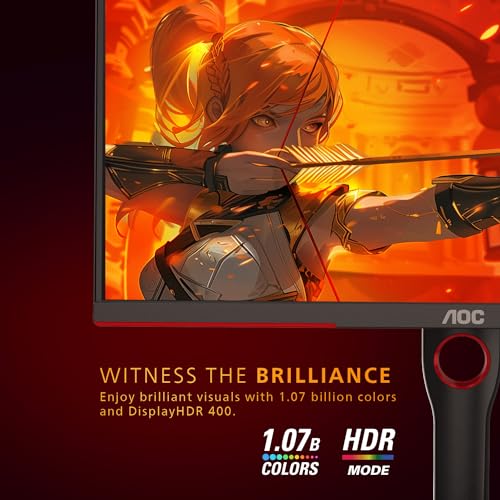 AOC C27G2Z 27" Curved Frameless Ultra-Fast Gaming Monitor, FHD 1080p, 0.5ms 240Hz, FreeSync, 2x HDMI 2.0, 1x Display Port, Height Adjustable