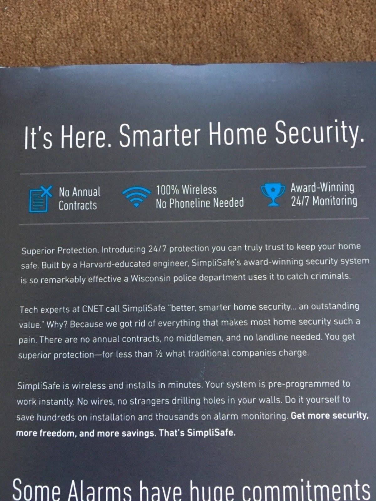 SimpliSafe Wireless Home Sentry 7 Piece Security System with Camera