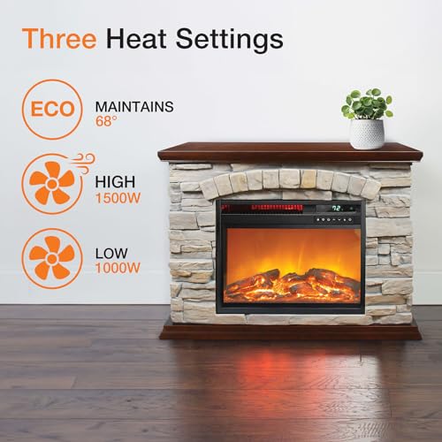 LifeSmart Large Square Infrared Fireplace