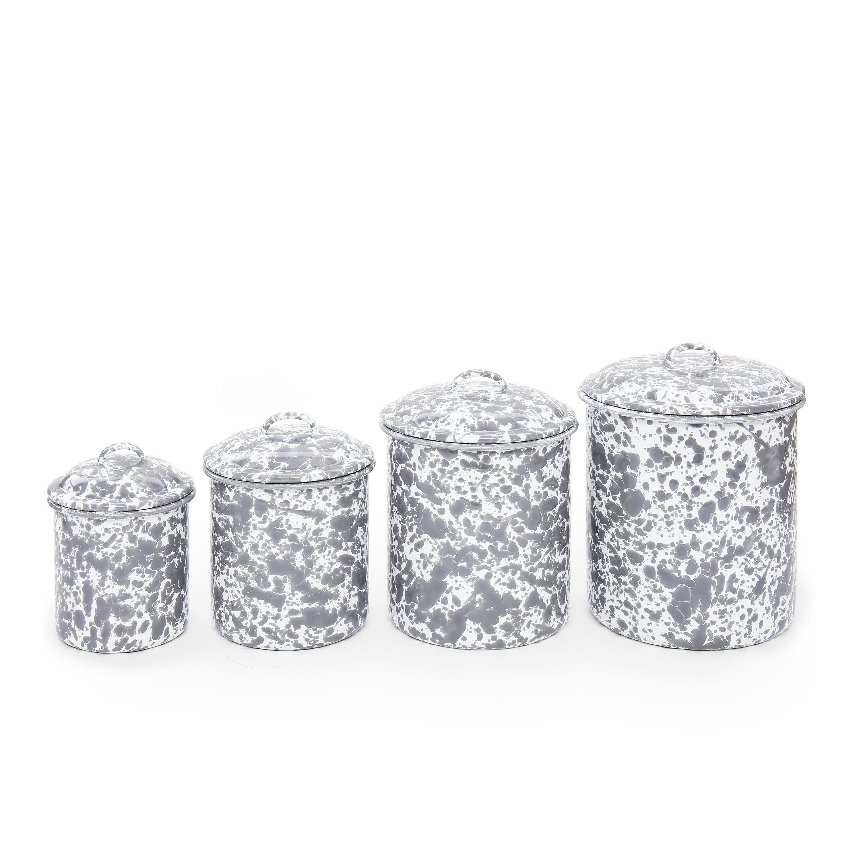 Splatter Canister Set - 4 Piece Turquoise