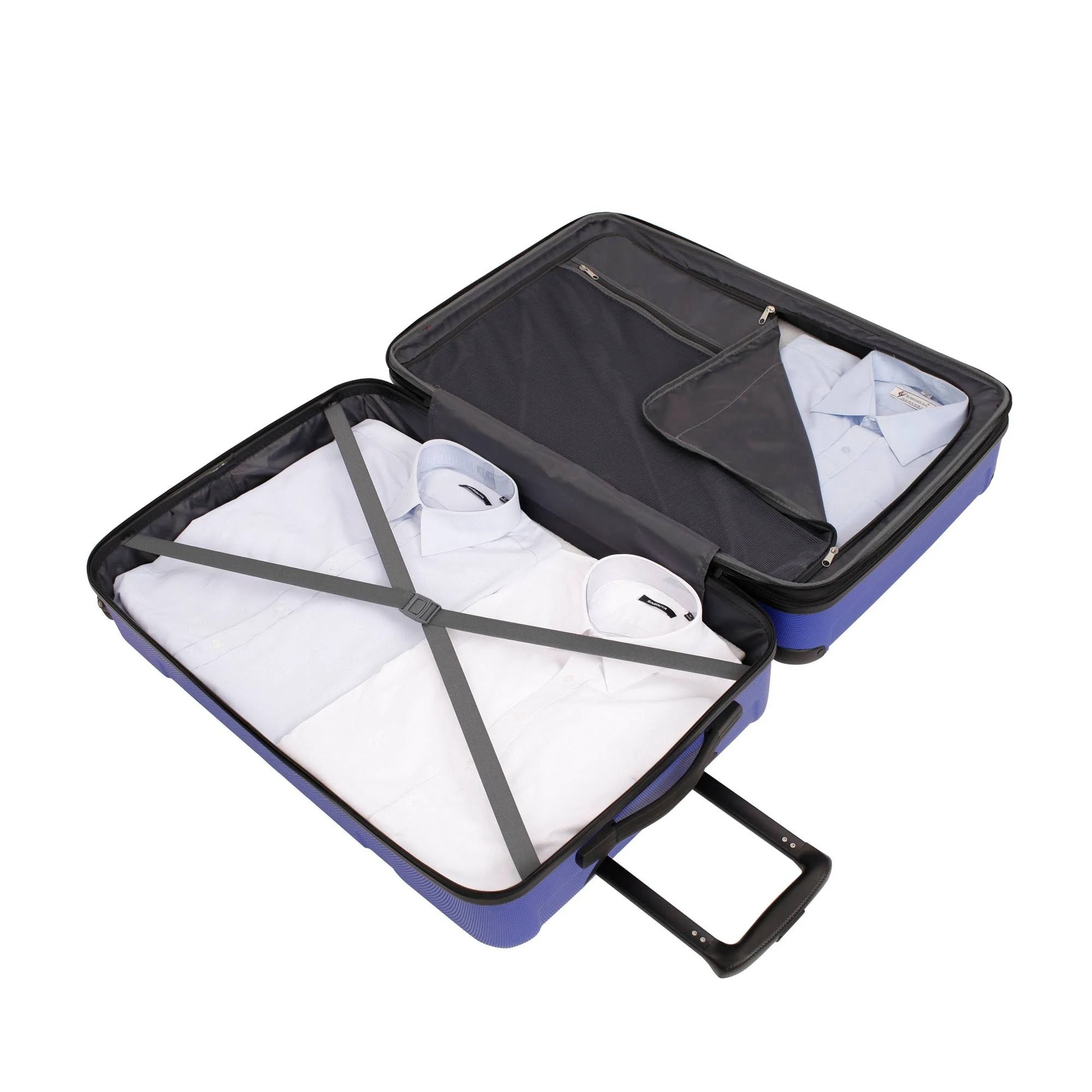 Skyline 28x22 Hardside Spinner Checked Suitcase - Blue, Adult Unisex