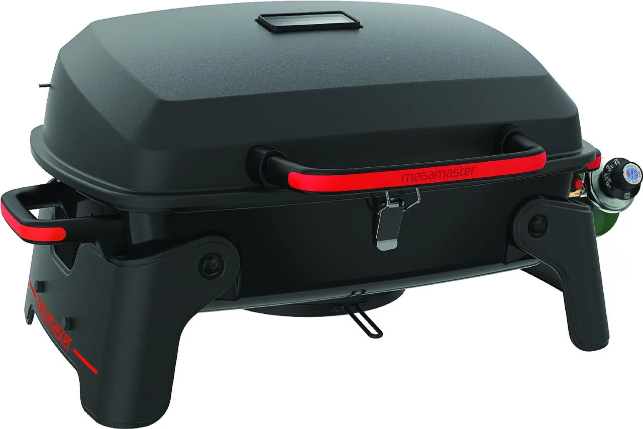 Megamaster 1 Burner Tabletop Propane Gas Grill for Camping, Camp, Outdoor, Black