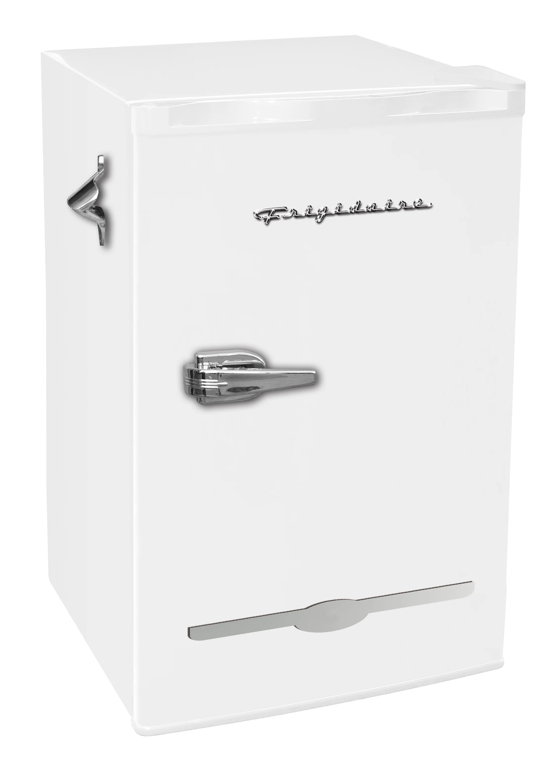Frigidaire 3.2 Cu Ft Retro Mini Fridge With Side Bottle Opener, (EFR376) White - Radiant Selections