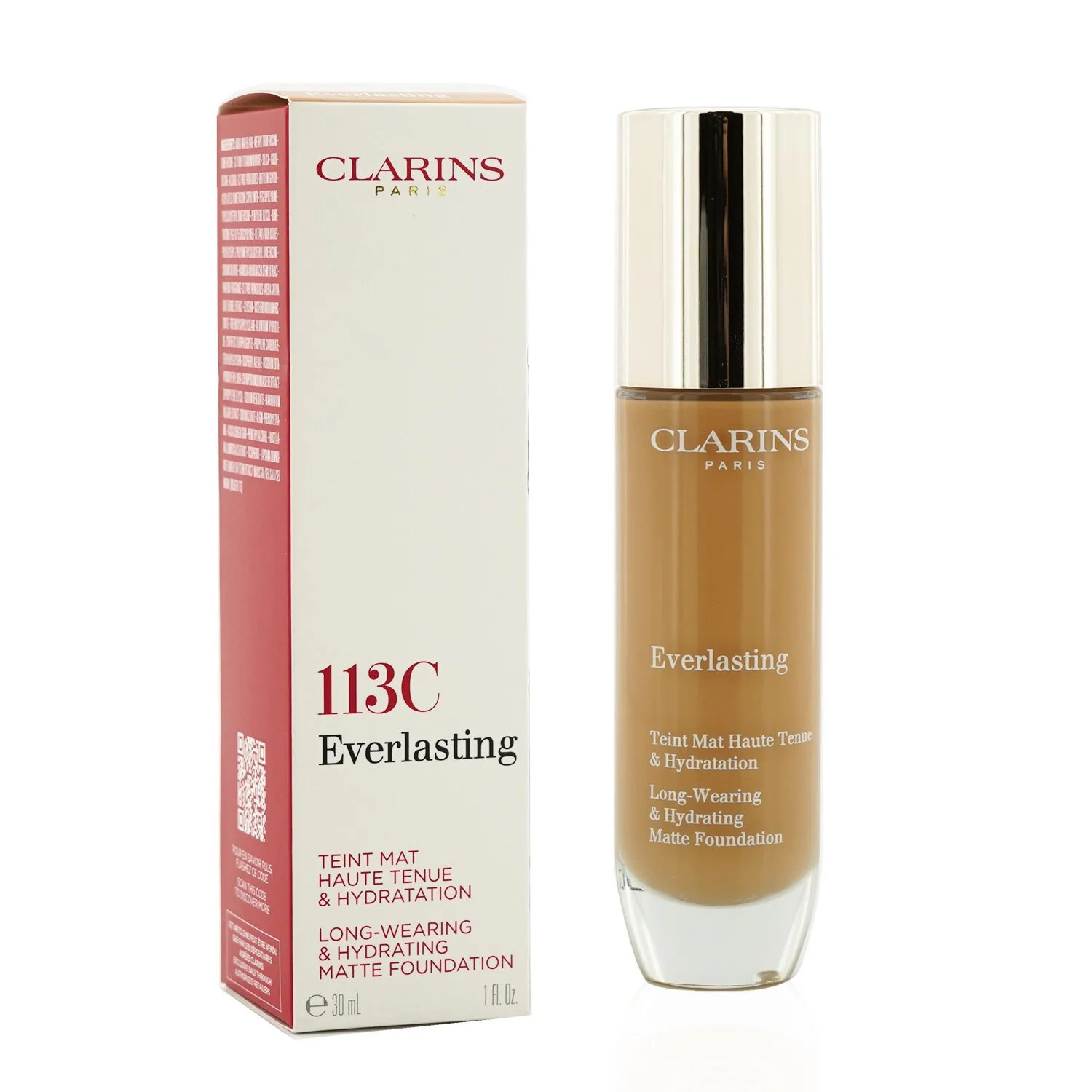 Clarins Everlasting Long Wearing & Hydrating Matte Foundation - # 109C Wheat  30ml/1oz