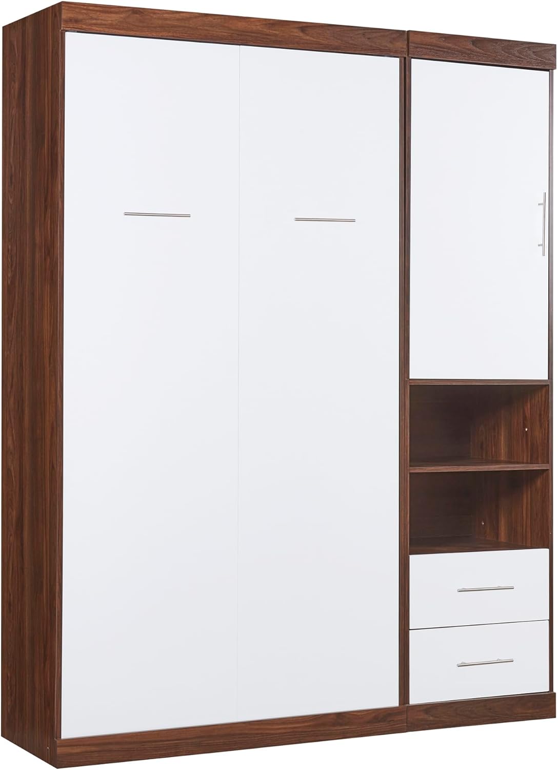 Murphy Cabinet Bed, Multi-Functional Night & Day Furniture, Twin Size Murphy Bed Wall Bed with Cabinet, Mobile Cabinet Bed Murphy Chest Bed