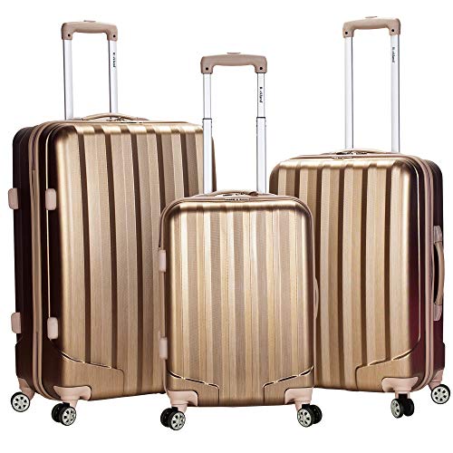Rockland Melbourne Hardside Expandable Luggage with Spinner Wheels, 2TONENAVY, 2 Piece (20/28)