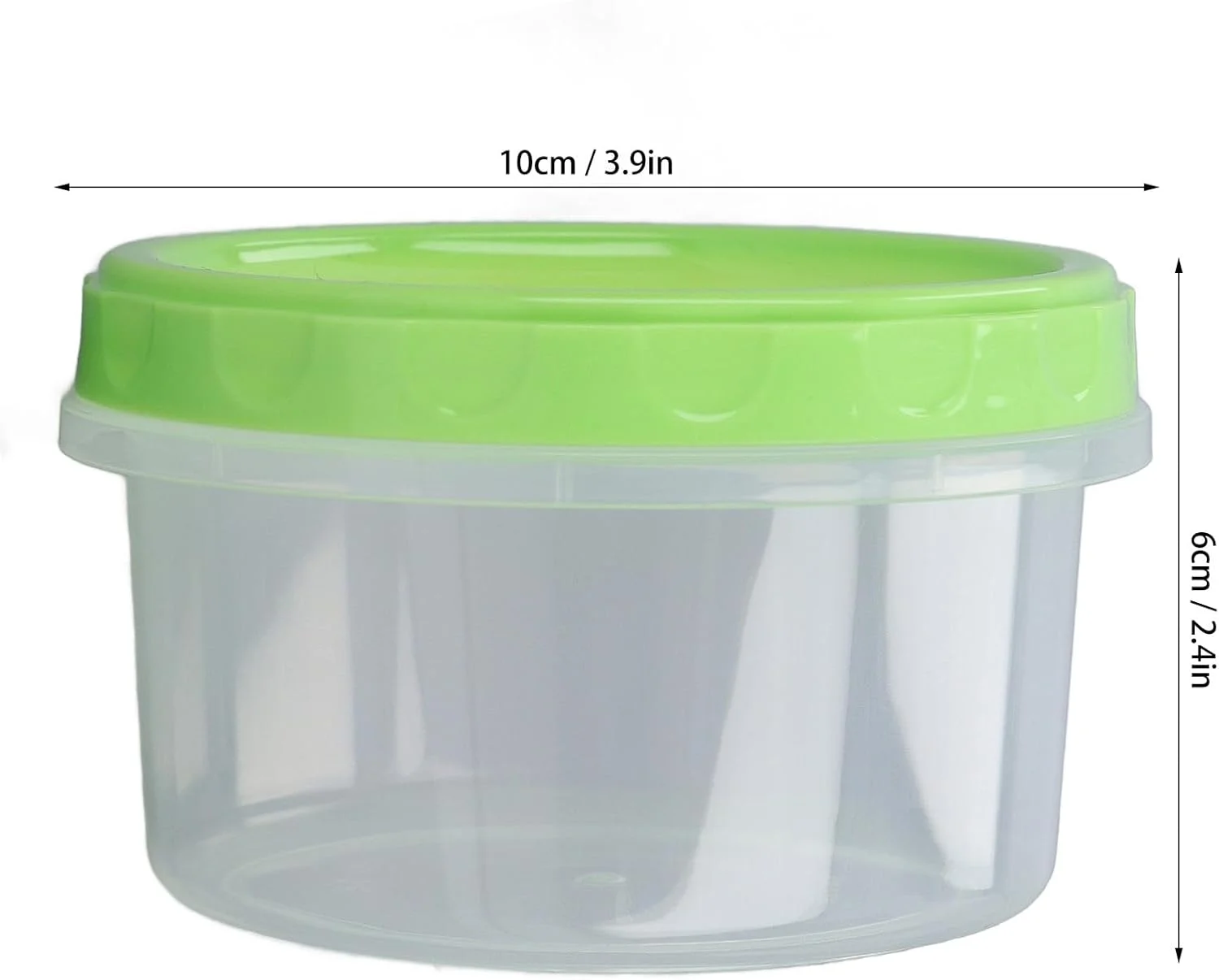 CD4-12 Sets 1 Cup Containers 8oz Stackable Reusable Round Plastic Food Containers with Lid for Portion Control Kitchen Freezer Small Plastic