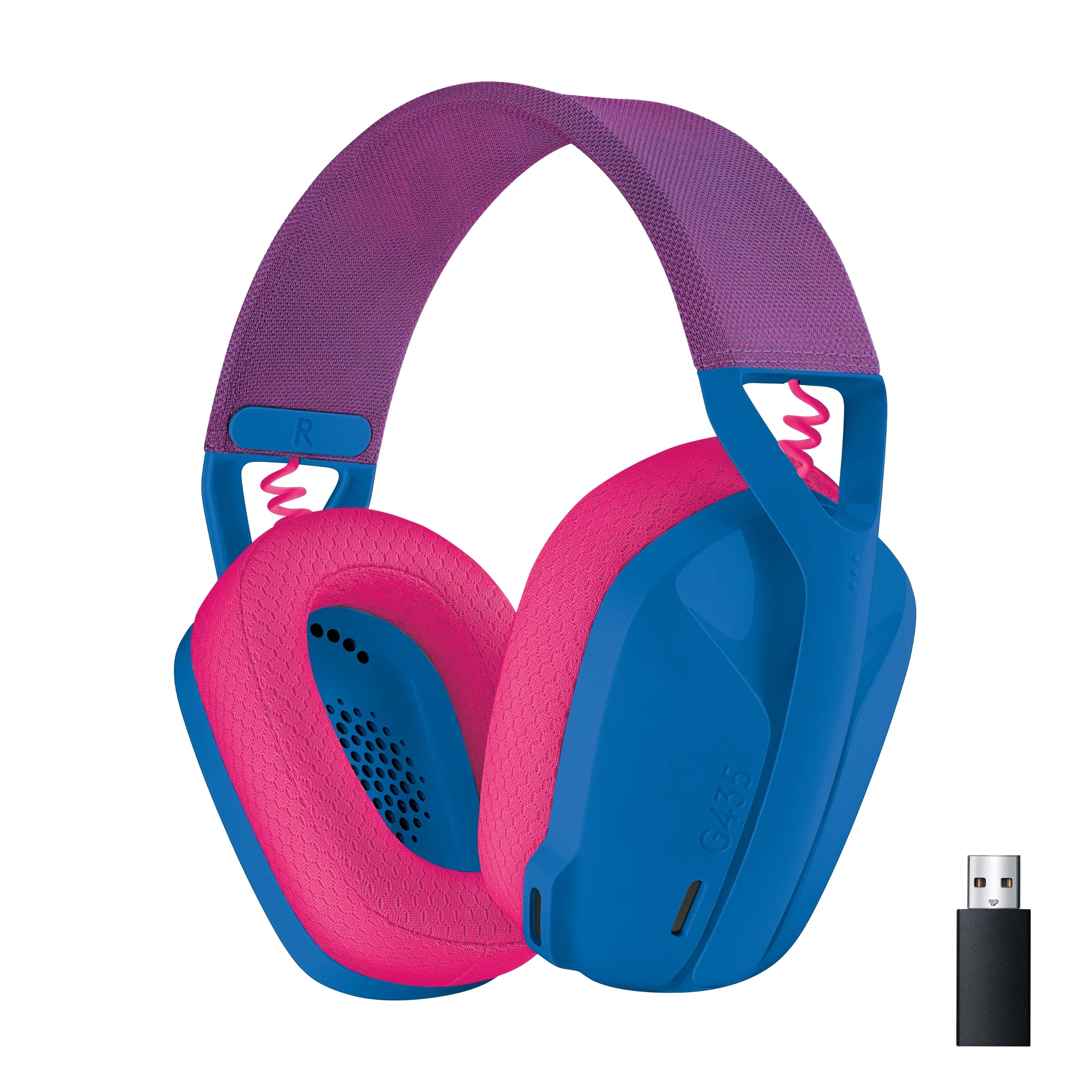 Logitech G435 LIGHTSPEED and Bluetooth Wireless Gaming Headset - Lightweight over-ear headphones, built-in mics, 18h battery