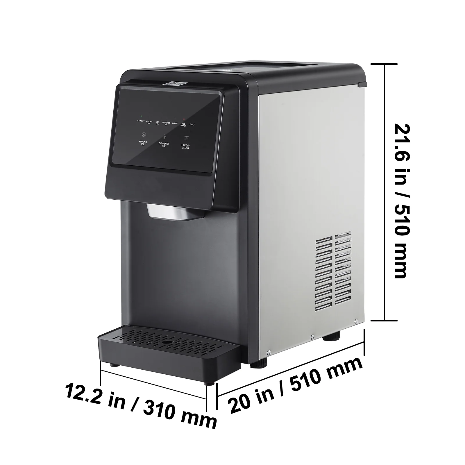 SKYSHALO Portable Countertop Ice Maker 62lbs/24H Self-Cleaning