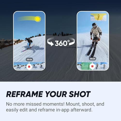 Insta360 X4 Standard Bundle - Waterproof 8K 360 Action Camera, 4K Wide-Angle Video, Invisible Selfie Stick Effect, Removable Lens Guards