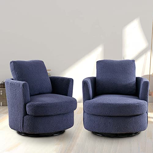 ODUWA Swivel Barrel Chair Set of 2