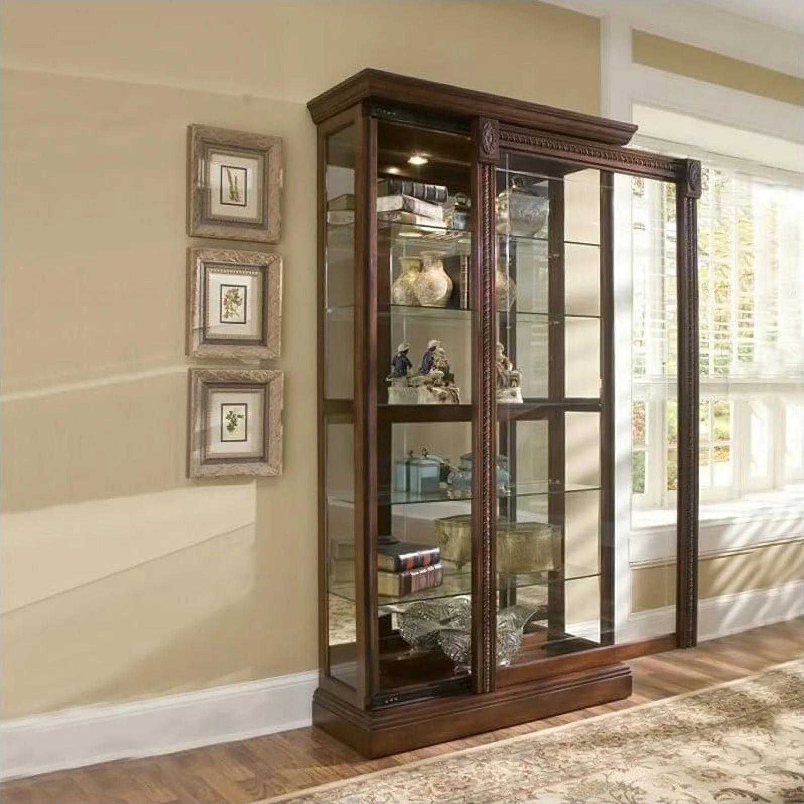 Beaumont Lane Cherry Curio Cabinet