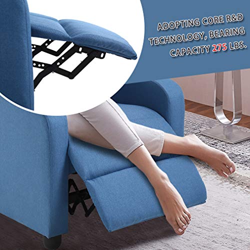 BestMassage | Recliner Chair | with 2 Point Massage Function | Black | with Lumbar Support, Adjustable Push Back, Wide Armrests