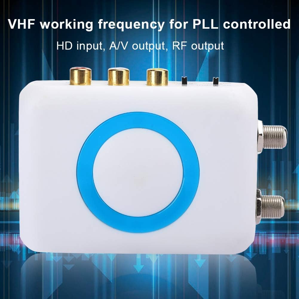 S erounder RCA to RF Modulator, Composite A/V to Coax/Coaxial Audio Video Converter Support PAL/NTSC Format Output Pack of 2