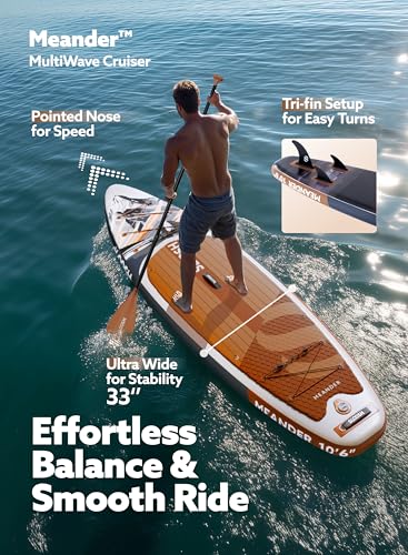 SLOOSH Inflatable Stand Up Paddle Board, 10'6" Inflatable Paddle Boards with Premium Accessories, Non-Slip EVA Deck, Ultra-Light Carry Bag Pump