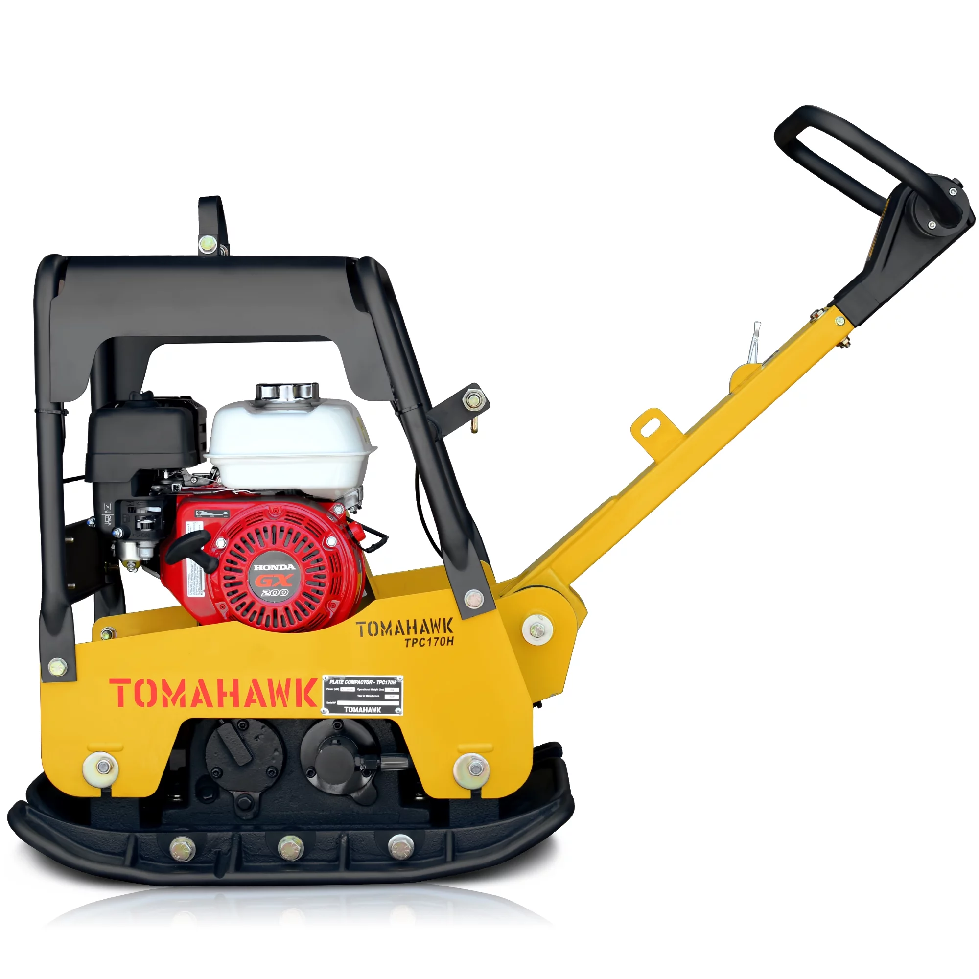 TOMAHAWK 6.5 HP Honda Reverse Hydraulic Plate Compactor for Asphalt, Aggregate, Cohesive Soil Compaction