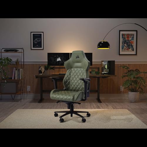 Corsair TC500 Luxe Gaming Chair – Premium Breathable Fabric – Wide Seat – Five-Way Adjustable Armrests – Adjustable Built-in Lumbar Support – 90-160