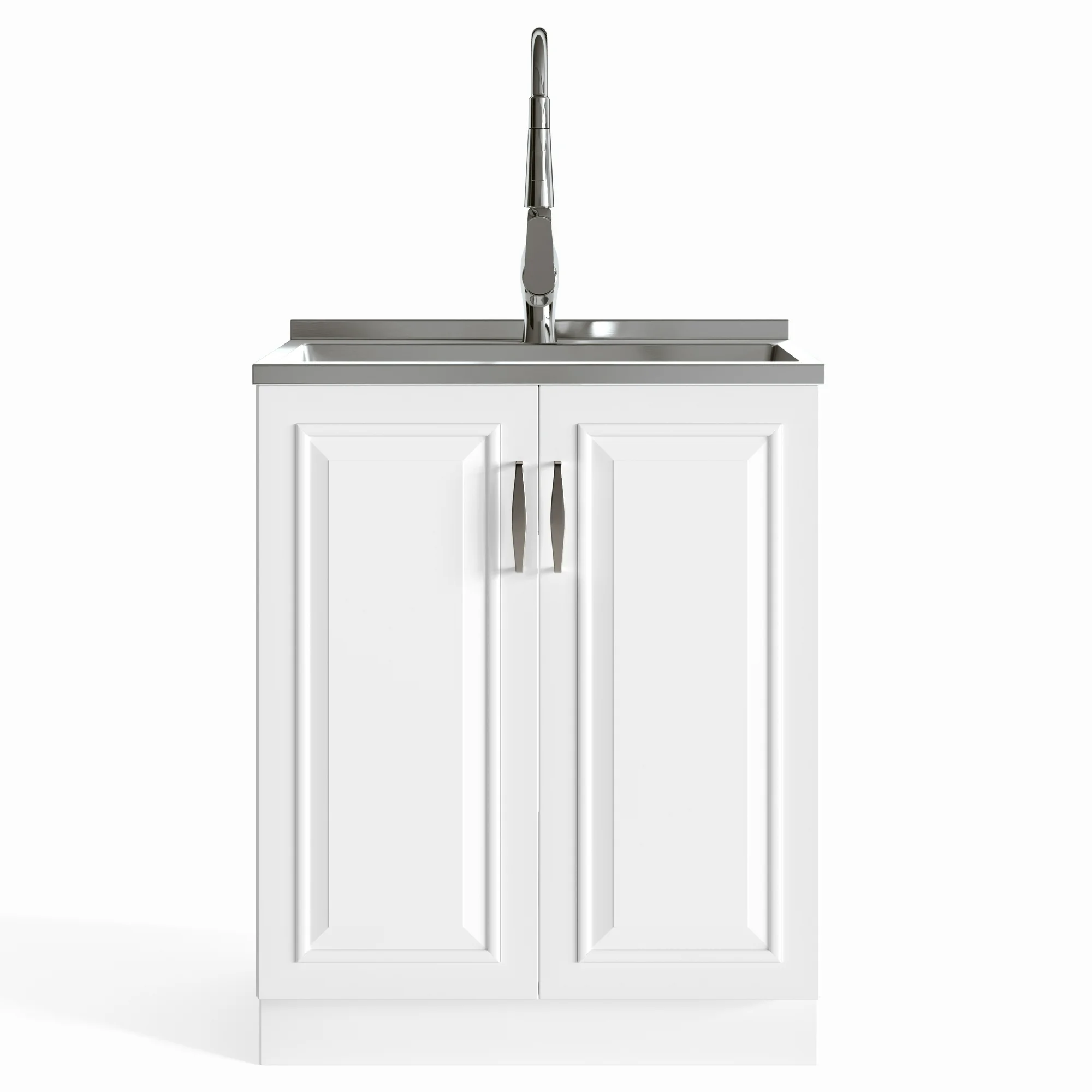 Simpli Home Darwin All-in-One 28-inch Utility Sink &amp; Cabinet