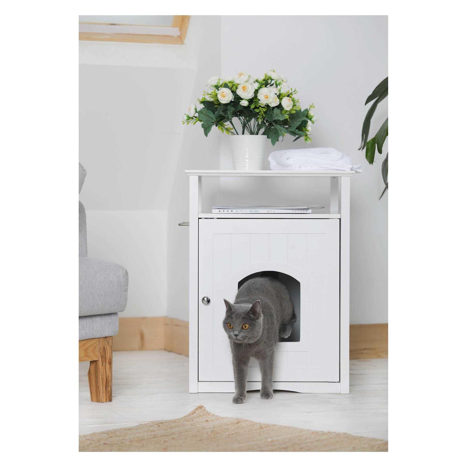 Cat Washroom Litter Box Cover / Night Stand Pet House - Pet Supplies online store