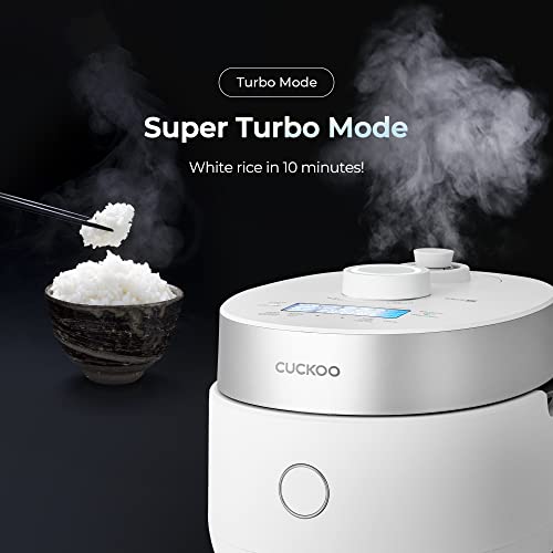 CUCKOO 6-Cup Uncooked / 12-Cup Cooked Induction Heating Twin Pressure Rice Cooker, 16 Menu Modes, Multi-Language Voice Guide
