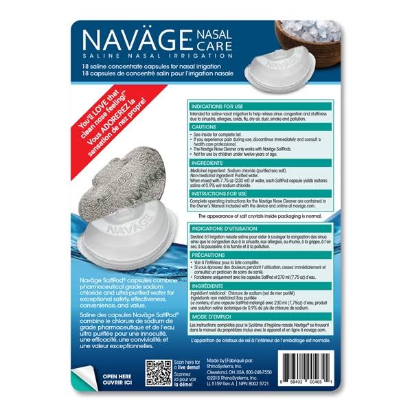Navage Nasal Irrigation Starter Bundle with Saltpods Countertop Caddy Neti