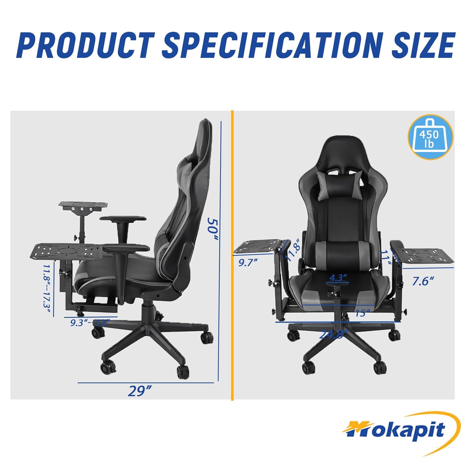 Mokapit Adjustable Flight Simulator Cockpit Fit for LogitechX56/X52 PRO,Thrustmaster A10C Hotas Warthog/T.16000M/TH8A/TCA