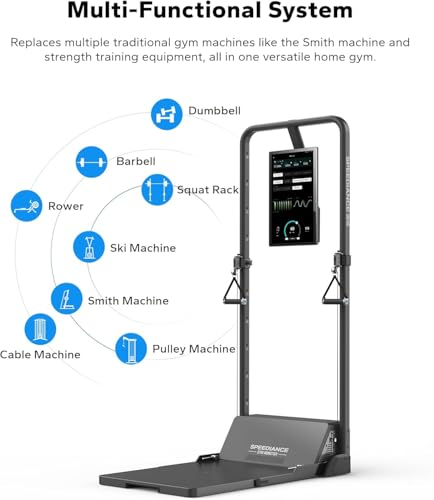 Gym Monster Smart Home Gym, Multifunctional Strength Training Machine, Smith Machine Power Cage Workout Station, Squat Rack Cable Machine