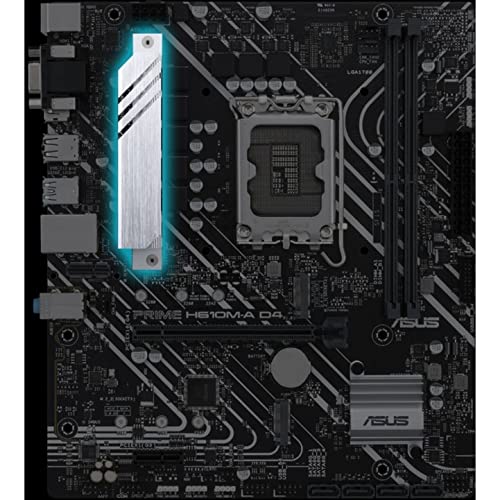 ASUS Prime H610M-A D4-CSM LGA 1700(Intel 12th Gen) Micro-ATX Commercial Motherboard (PCIe 4.0, DDR4, 2xM.2 Slots,1Gb LAN, Rear USB 3.2 Gen 2 Ports