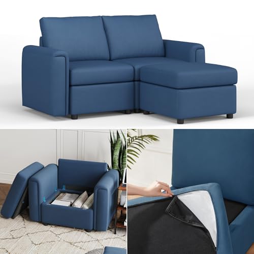 LINSY HOME Modular Sectional Sofa, Convertible U Shaped Sofa Couch with Storage, Memory Foam, Modular Sectionals with Ottomans