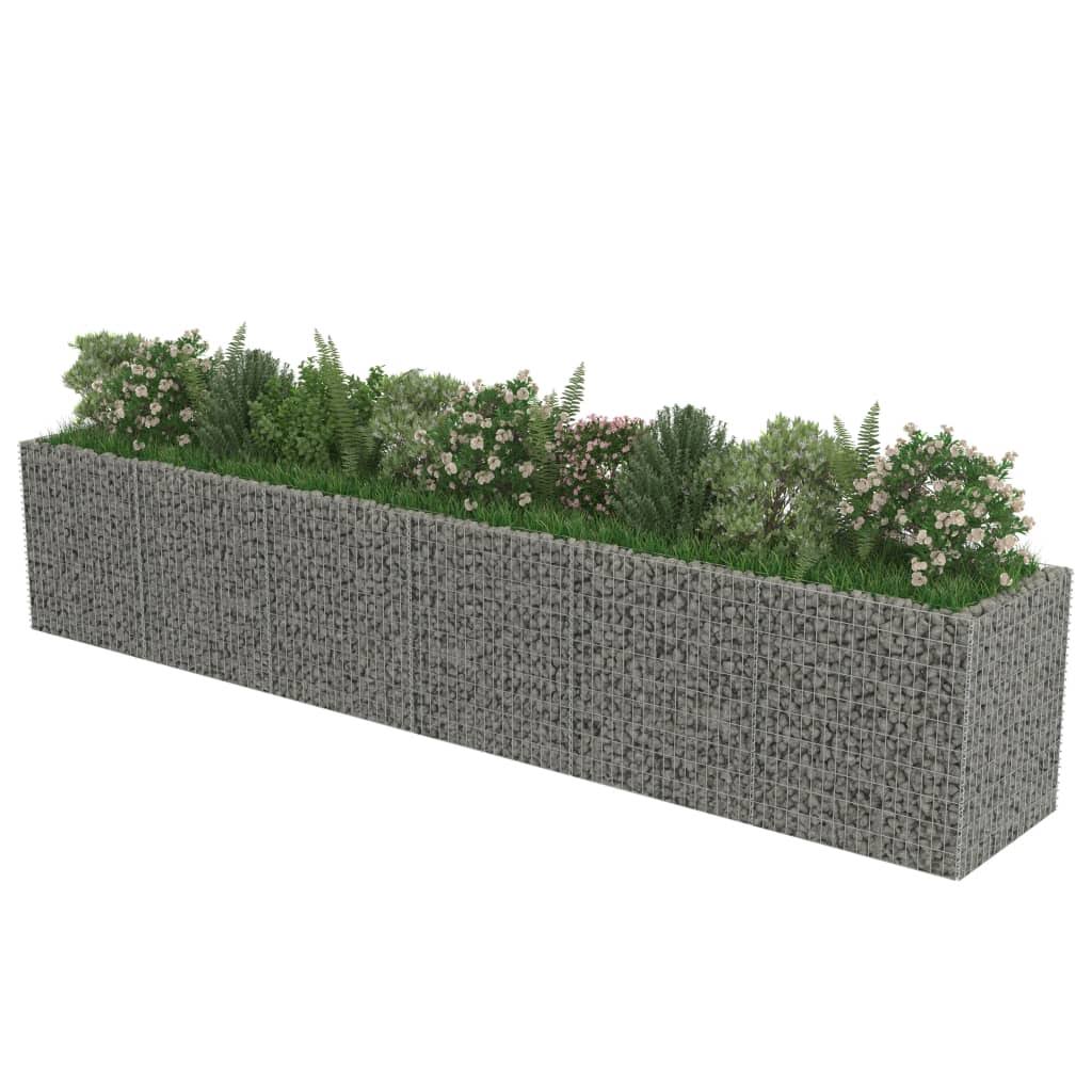 vidaXL Gabion Raised Bed Galvanised Steel 212.6x22x19.7x22x39.4x22