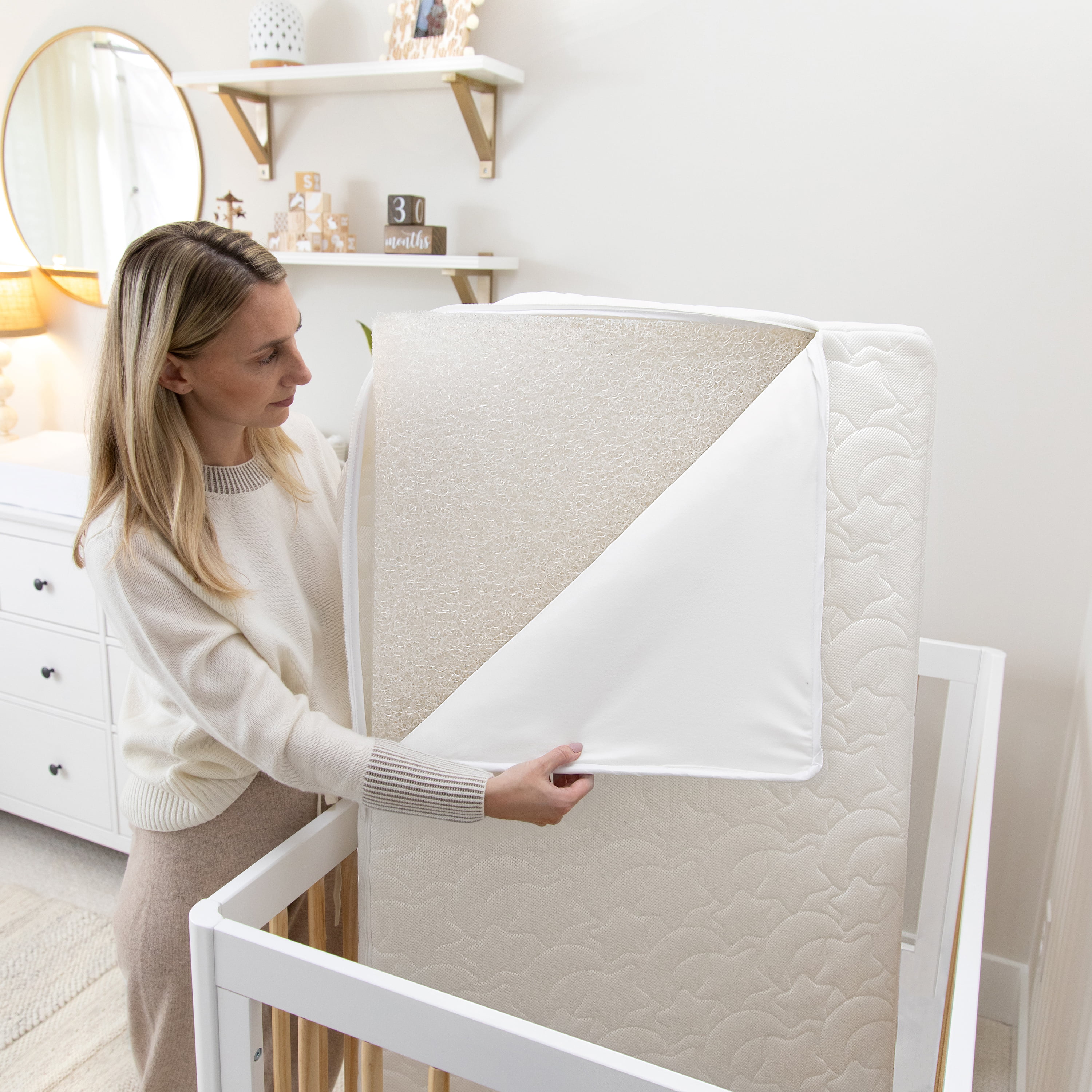 Halo® Dreamweave® Breathable Crib Mattress, Dual-Sided for Infant and Toddler Bed, Hypoallergenic, GREENGUARD Gold