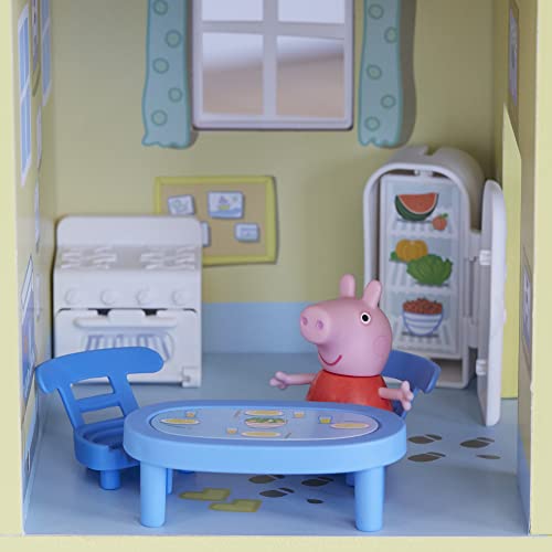 Peppa Pig Wooden Deluxe Playhouse, 8 Rooms, Includes 2 Fun Figures and 29 Accessories, Made of Responsibly Sourced Wood