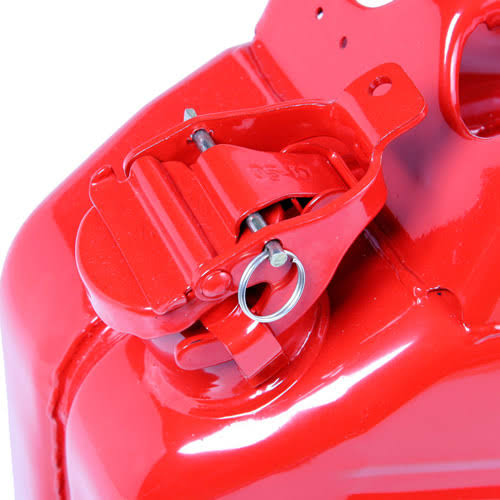 Wavian Authentic Carb Fuel Jerry Can with Spout, Red, 5.3 Gallon