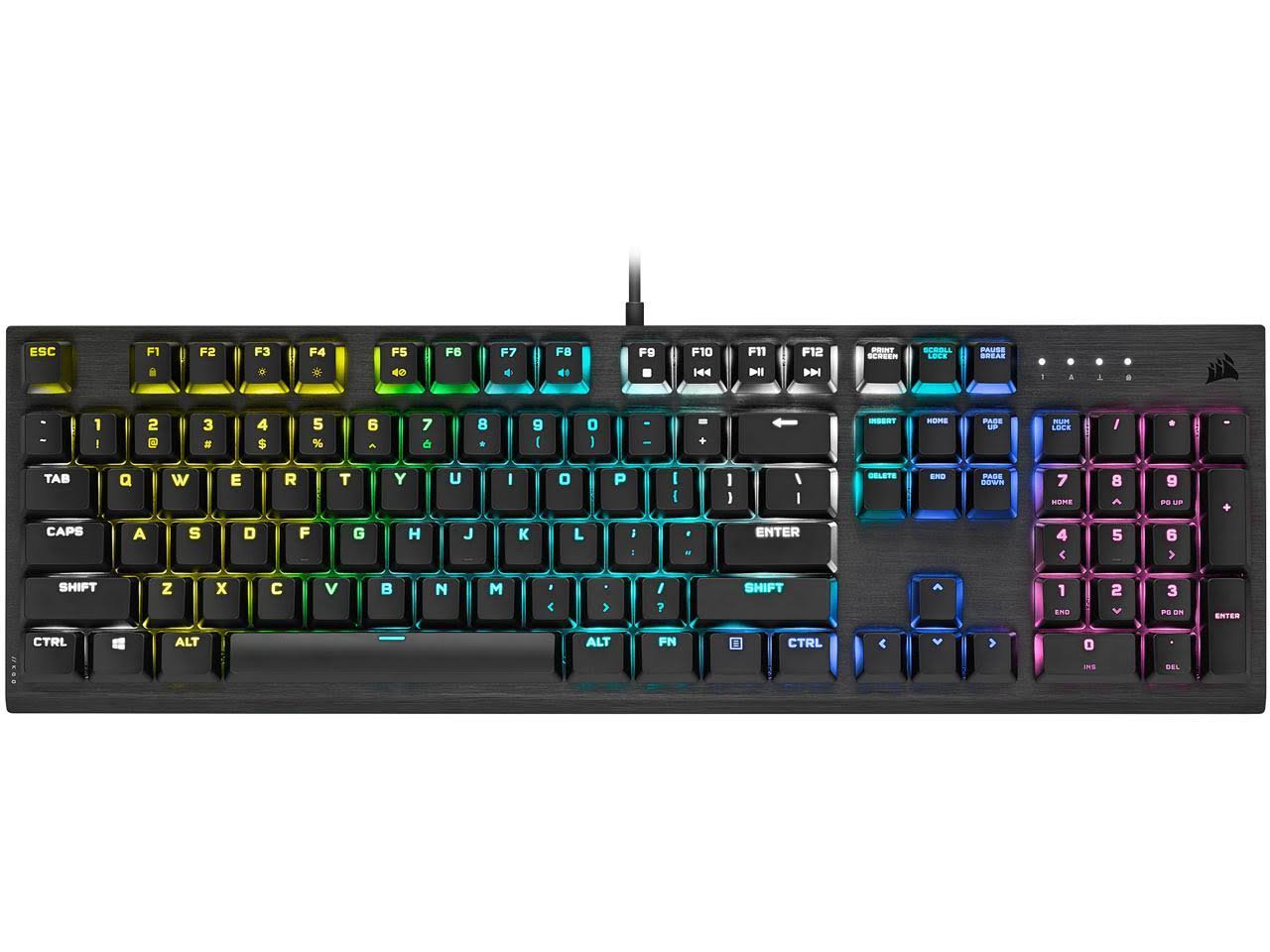 Corsair K60 RGB Pro Low Profile Mechanical Gaming Keyboard - Cherry MX Low Profile Speed Mechanical Keyswitches