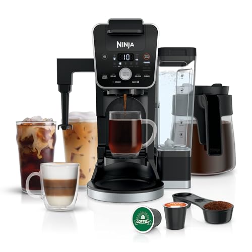 Ninja Hot and Iced Coffee Maker, Single Serve Coffee Maker and Drip Coffee Machine, DualBrew Pro Specialty 12-Cup with K-Cup Combo