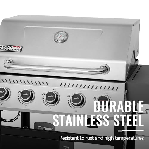 Royal Gourmet GA5406TS 5 Burner Propane Gas Grill with Side Burner and Sear Burner