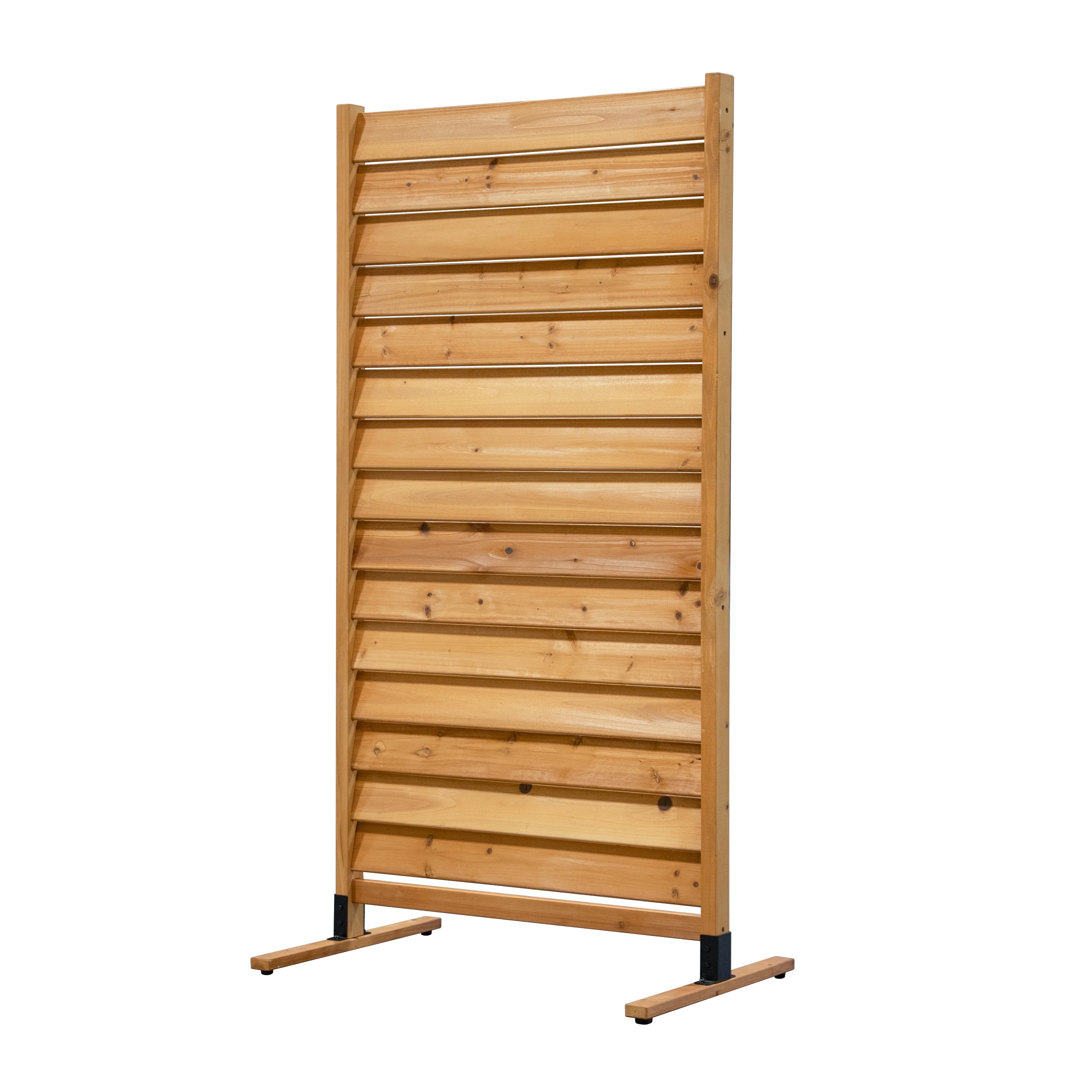 Enclo Privacy Screens EC18031 6.1 ft H x 3.1 ft W Sierra Freestanding or Surface Mounted Louvered Premium Wood Privacy Screen Kit (1 Panel)
