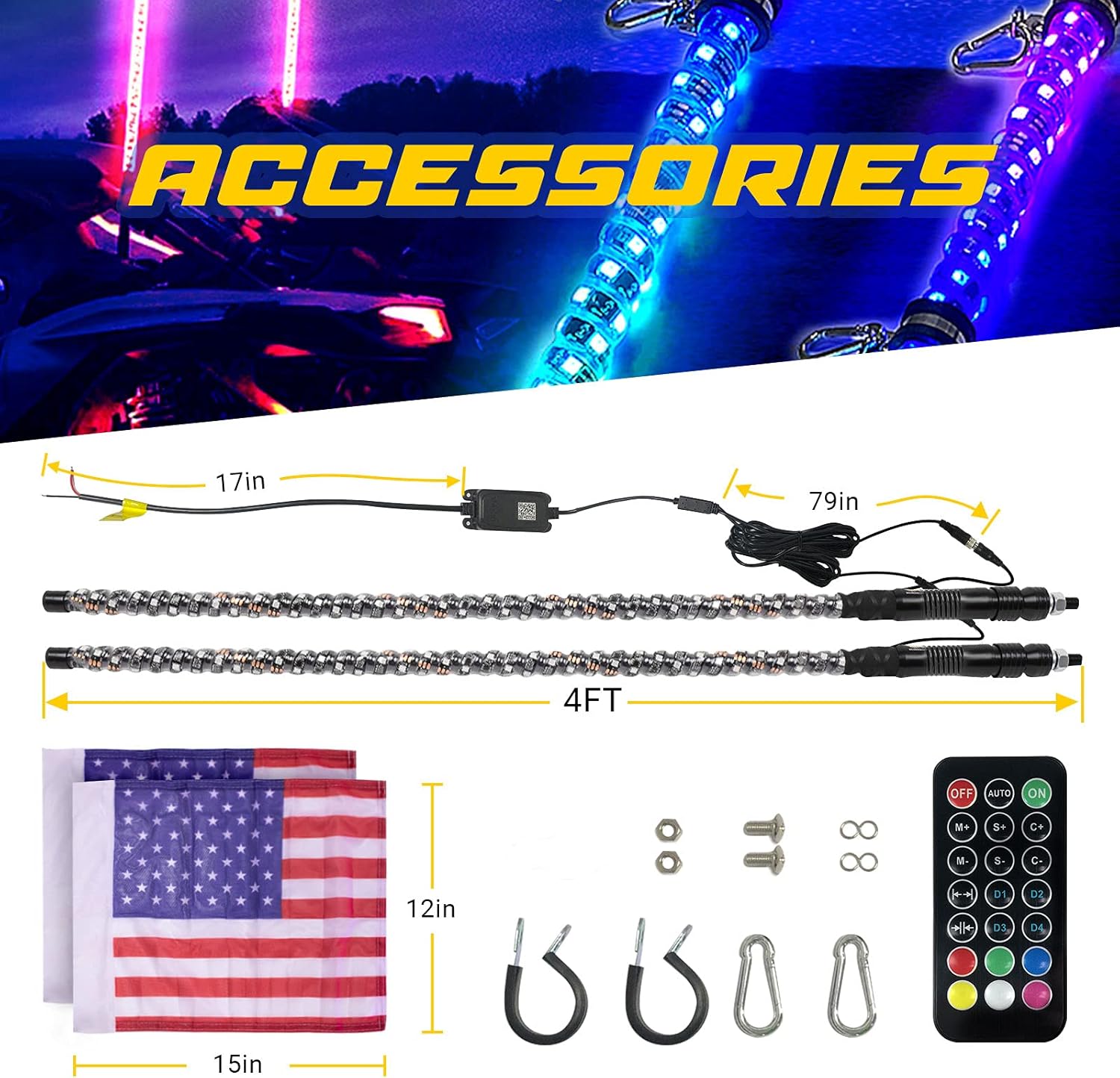 Led Whip Lights for UTV