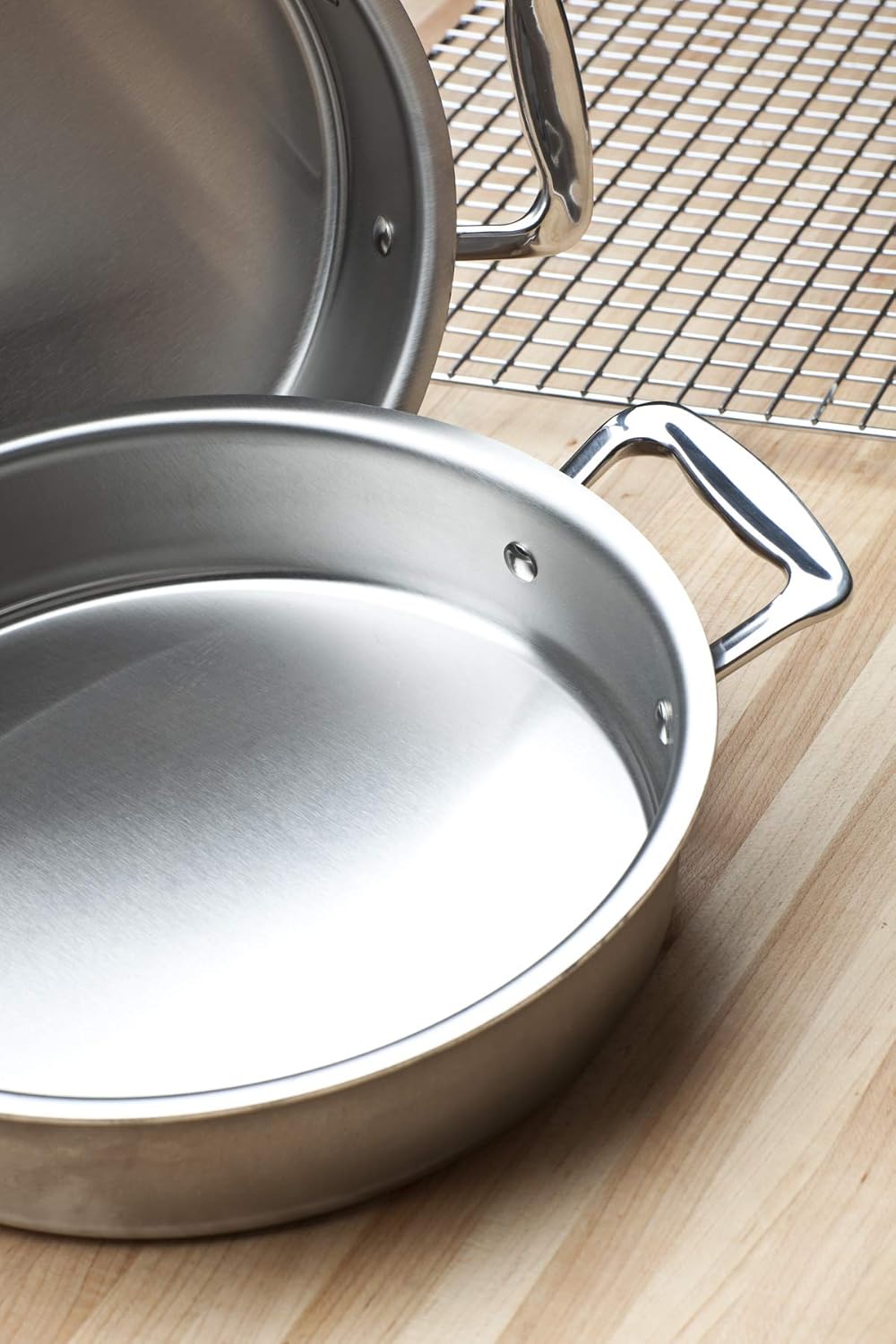 360 Stainless Steel Cake Pan (9 Round), Handcrafted in the USA, 5 Ply, Stainless Steel Bakeware, Professional Grade, Baking Pan