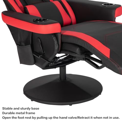 Modern-Depo Gaming Recliner Chair with Speakers, Massage, High Back, Cupholder, Headrest, Lumbar Support