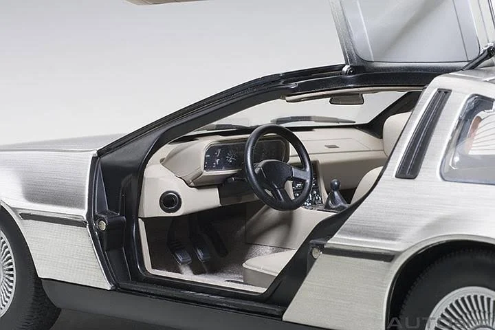 Delorean DMC 12 Satin Silver 1/18 Model Car by AUTOart
