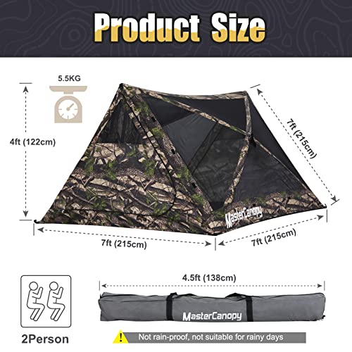 MASTERCANOPY 12x12FT Pop Up Gazebo Screen Tent - Instant Screen House with Netting, Quick Set, Outdoor Canopy Shelter with Carry Bag for Camping