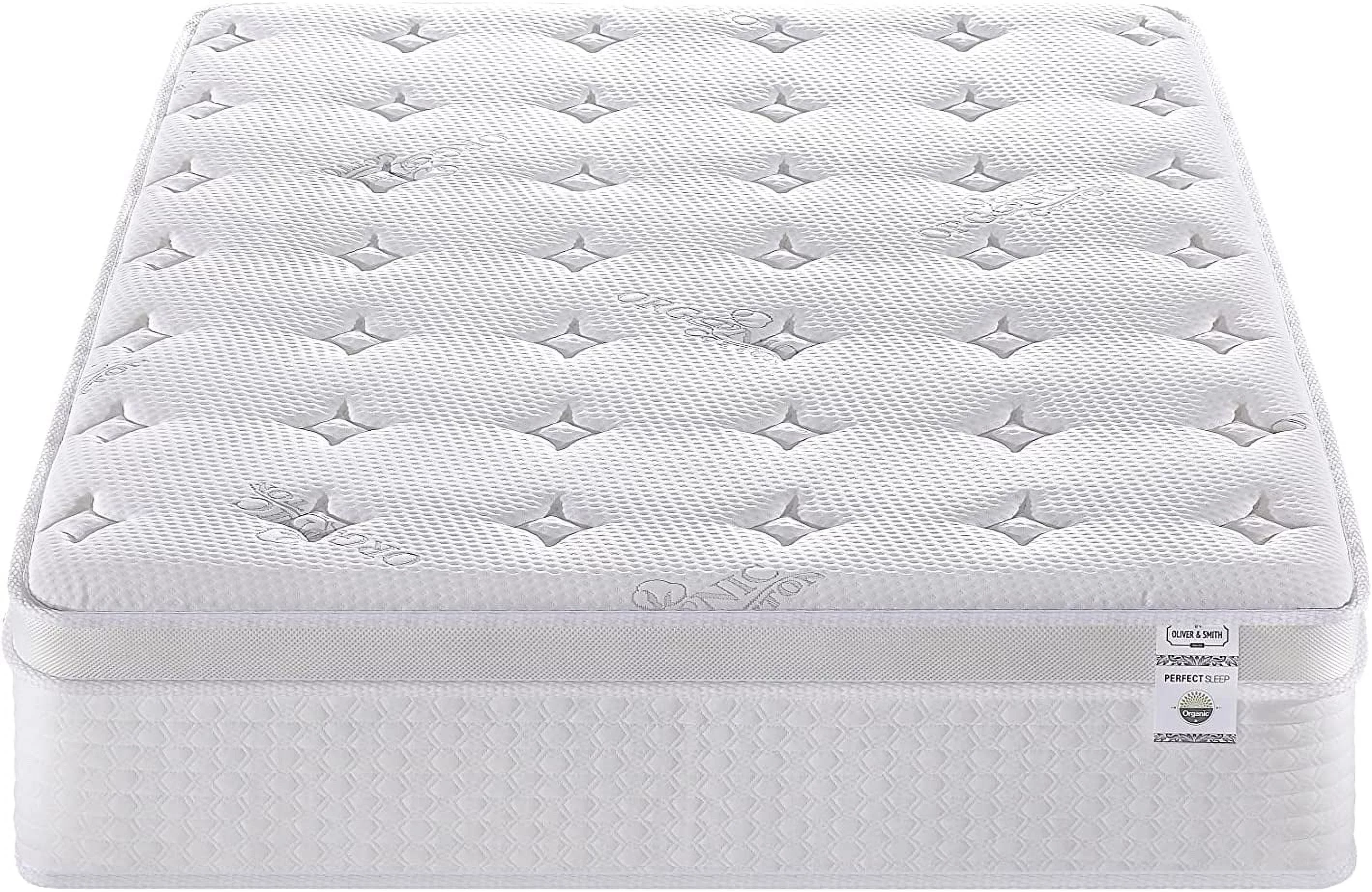Full Size Mattress - 12 Inch Cool Memory Foam & Spring Hybrid Mattress - Euro Top - Medium Firm - Oliver & Smith