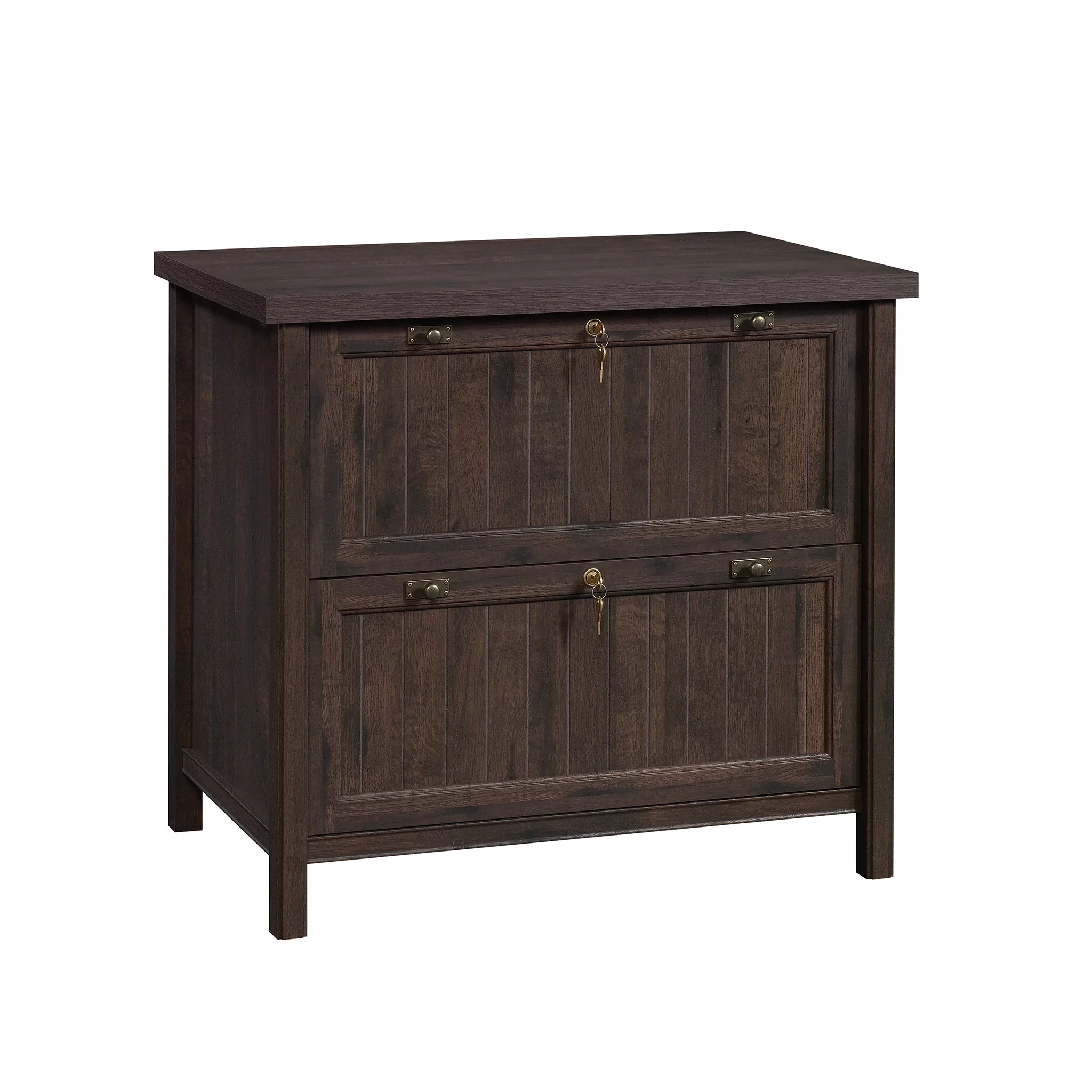 Sauder Costa Lateral File Cabinet, Coffee Oak Finish