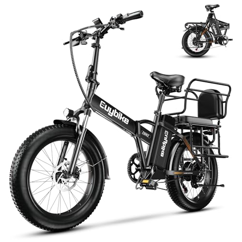 1000W Folding Electric Bike,48V 20AH Removable Battery E Bike,30+MPH,80 Miles Max Range Electric Bike for Adults,20" Fat Tire Foldable ebike