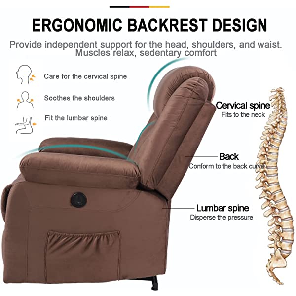 BINGTOO Power Lift Recliner Chair with Massage and Heat, Electric Fabric Vibration Massage Sofa for Elderly/Adult for Living Room