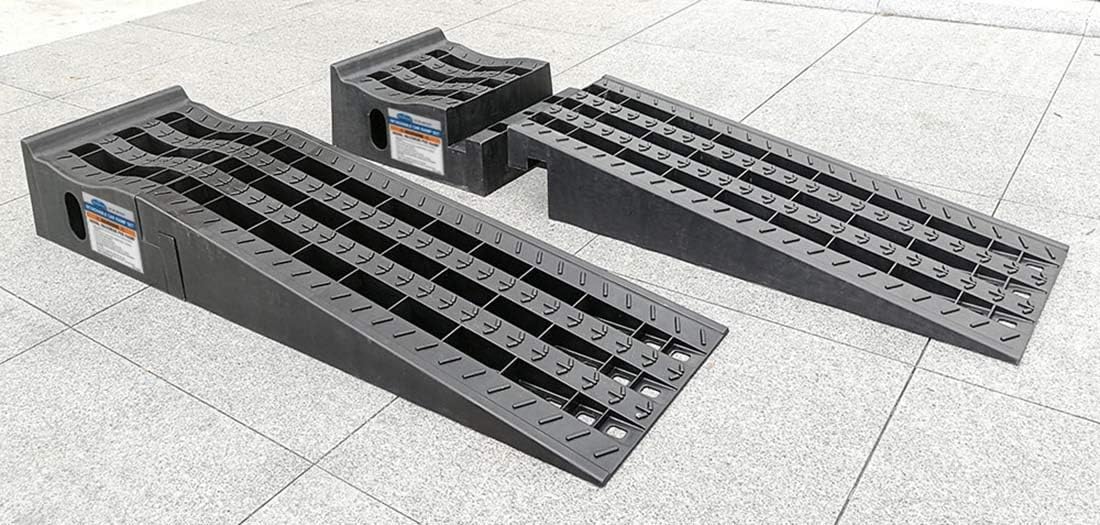 Eastwood Detachable Removable Poly Black Car Ramp Set with 3.6 Tons Load Rating